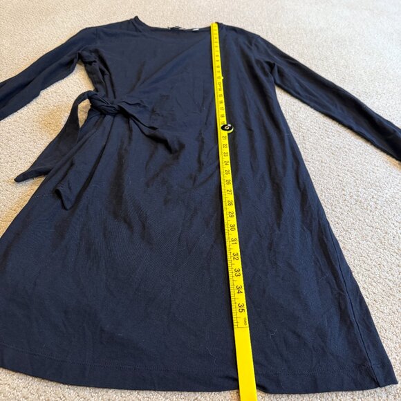 Vince Knit Dress Side Tie Long Sleeve Minimal Knee Length Career Stretch MEDIUM - Picture 7 of 12